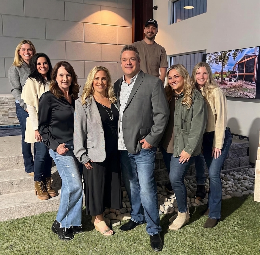 The Probuilt team at the Riverside, MO showroom, an established Kansas City pool renovation company