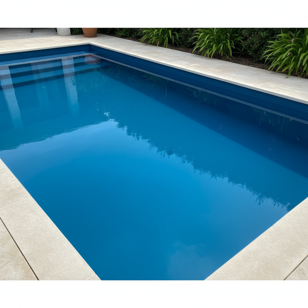 Premium pool renovation with smooth ecoFINISH surface and clean tile work in a Kansas City metro backyard